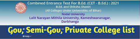 Bihar BEd College list 2021 pdf