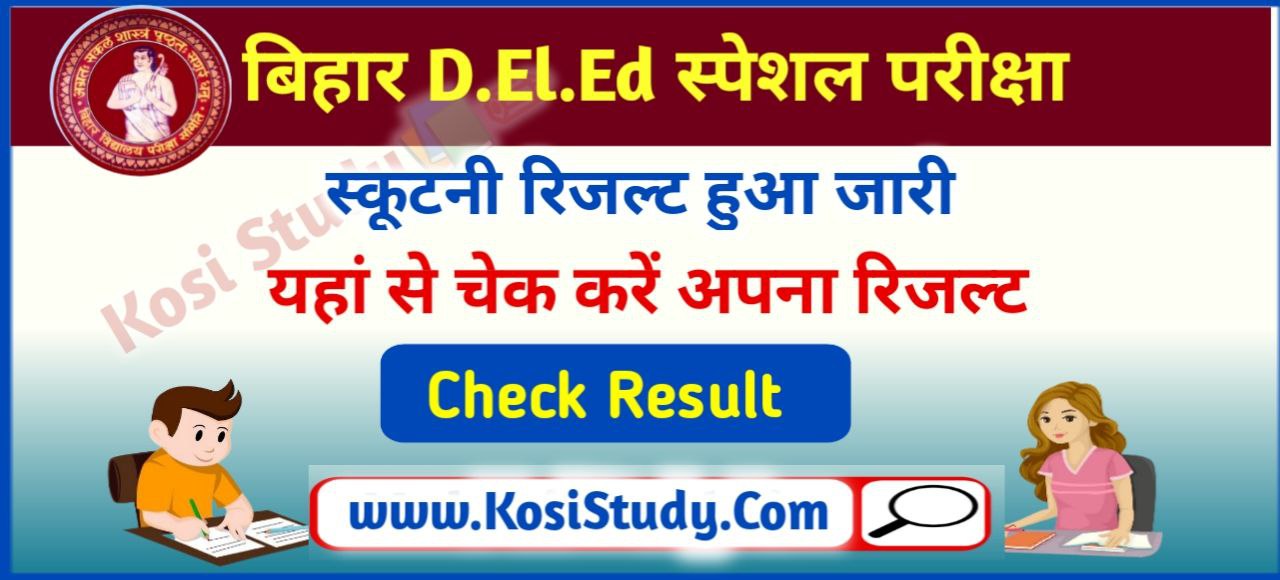 Bihar DElEd Special Exam Scrutiny Result 2021-22