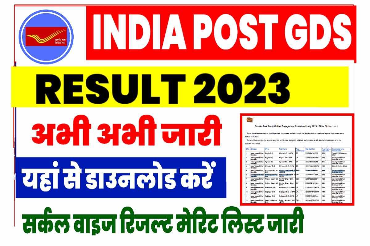 India Post GDS Result 2023 Download