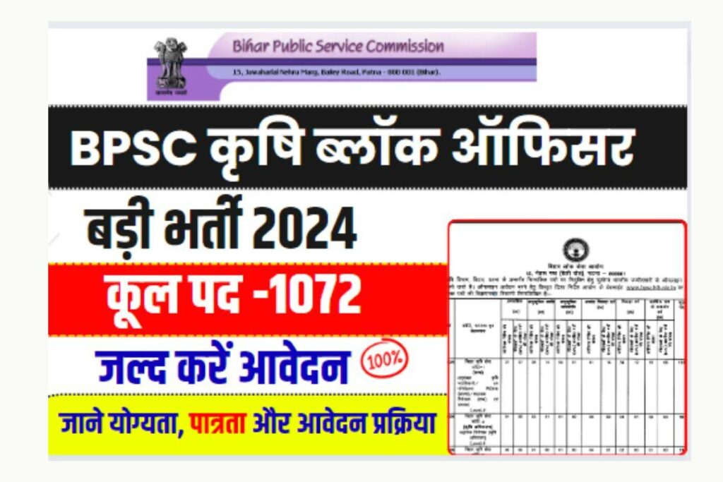 BPSC Block Agriculture Vacancy 2024