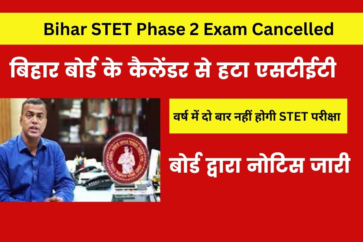 Bihar STET Phase 2 Exam Cancelled