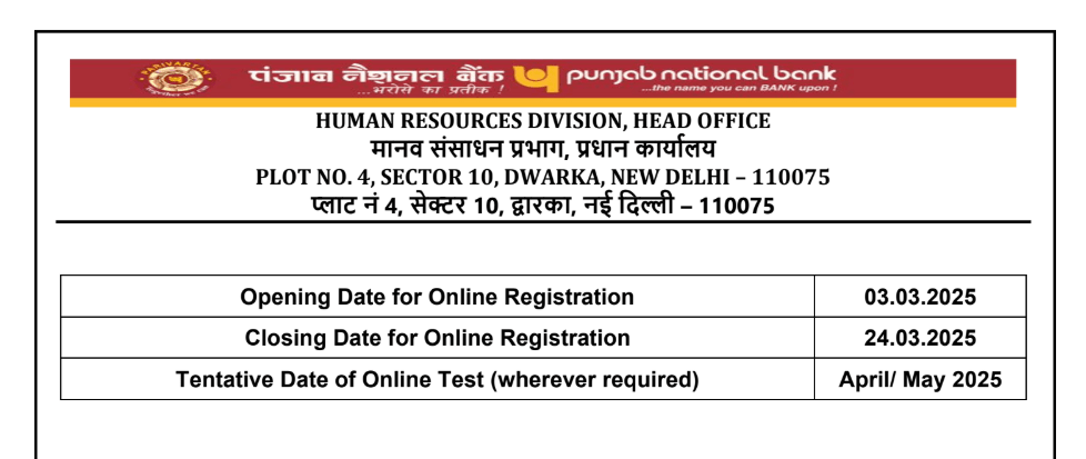 PNB SO Recruitment 2025