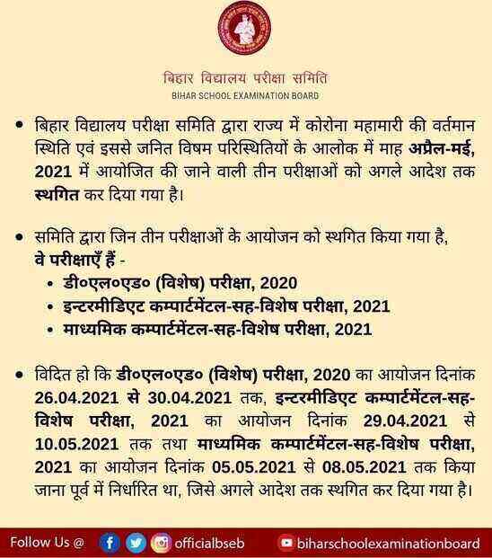 Bihar DElEd Special Exam 2021