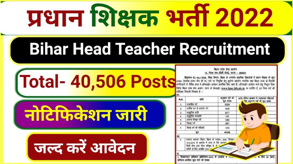Bihar Head Teacher Online Apply 2022