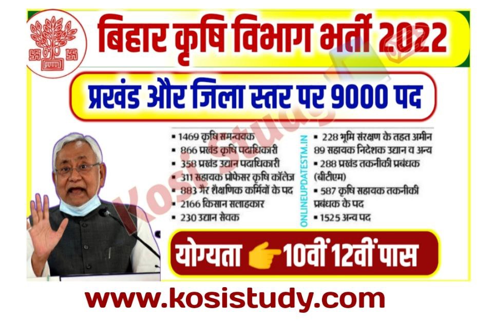Bihar Krishi Vibhag Department Vacancy 2022 Notification