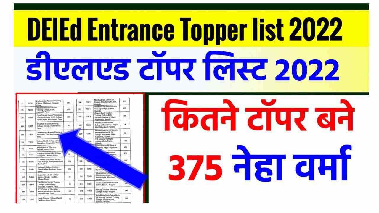 Deled Entrance Topper LIst 2022