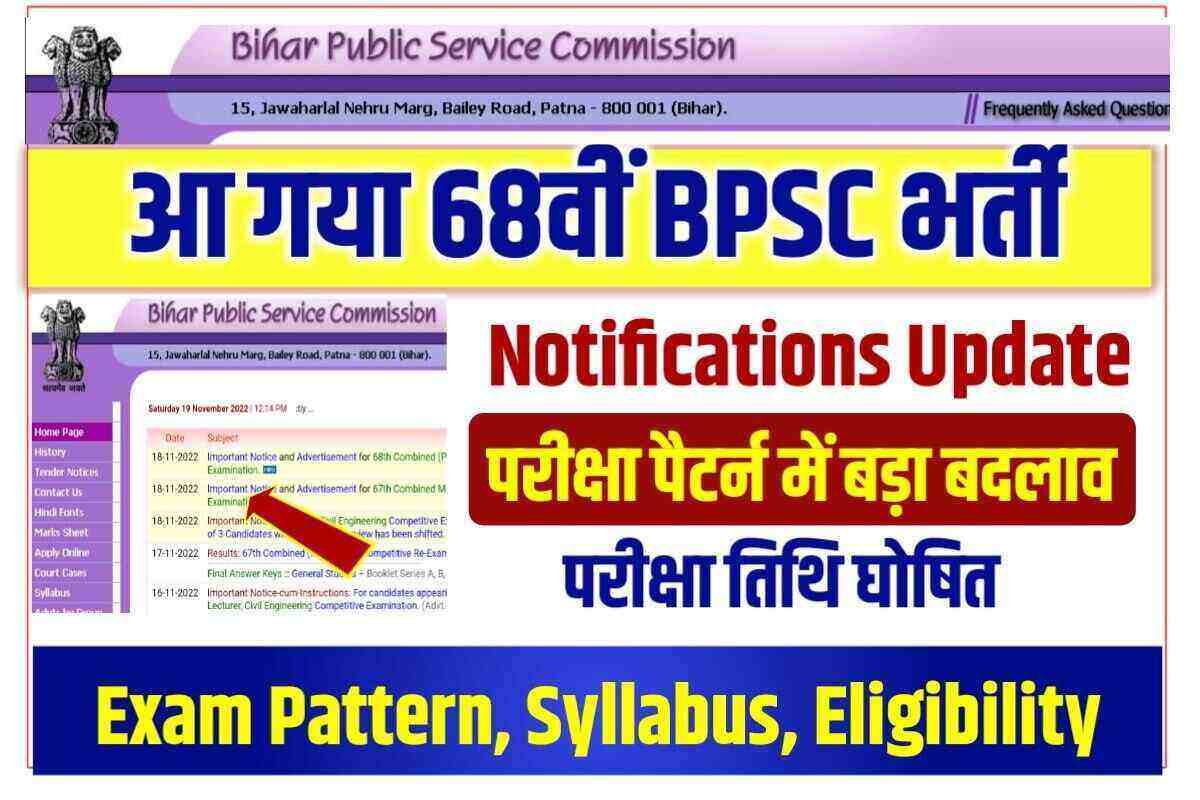 BPSC 68th Notification 2022-2023
