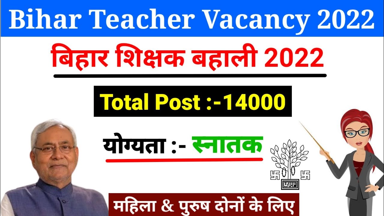 Bihar Teacher New Vacancy 2022