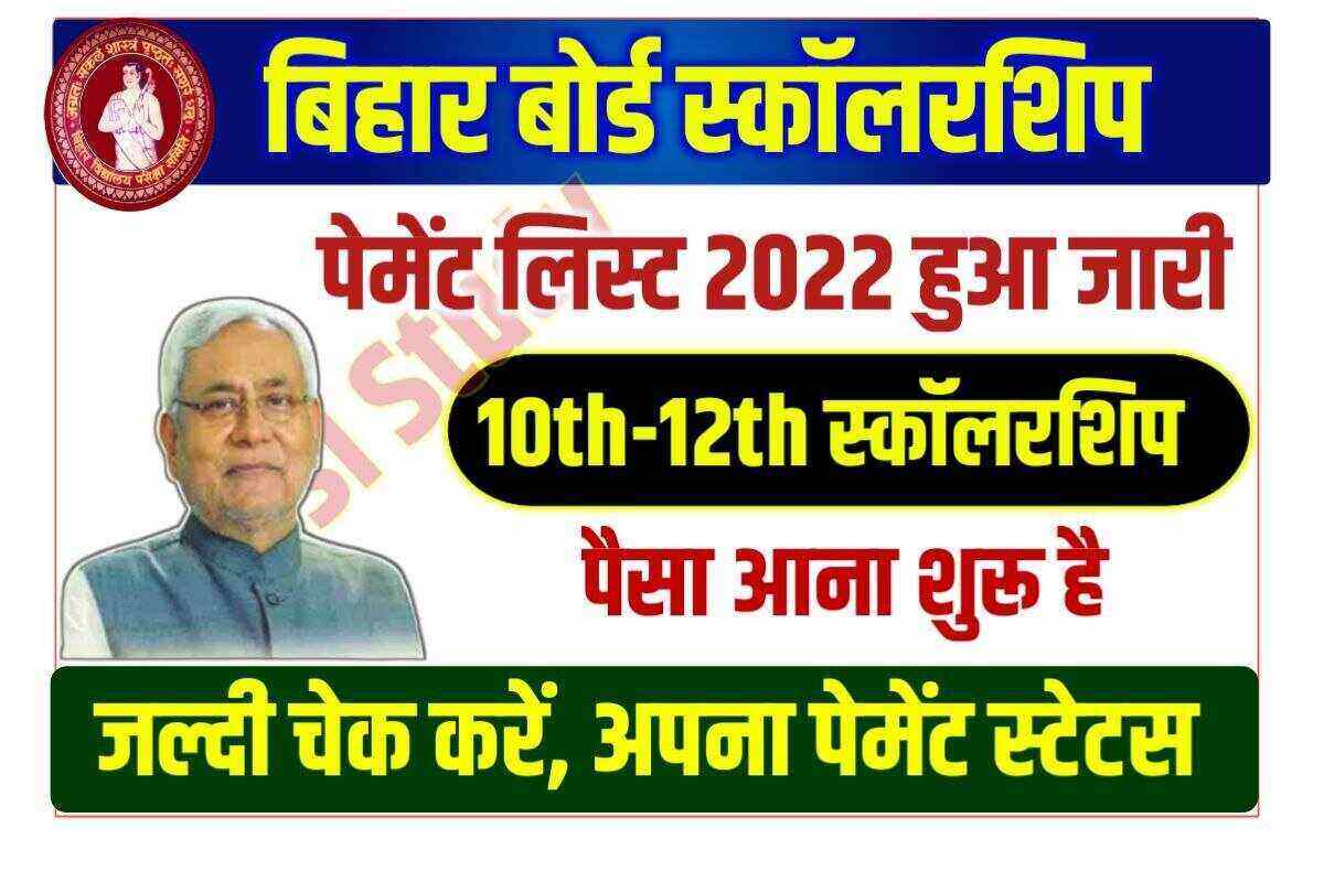 Bihar Board Matric Scholarship 2022