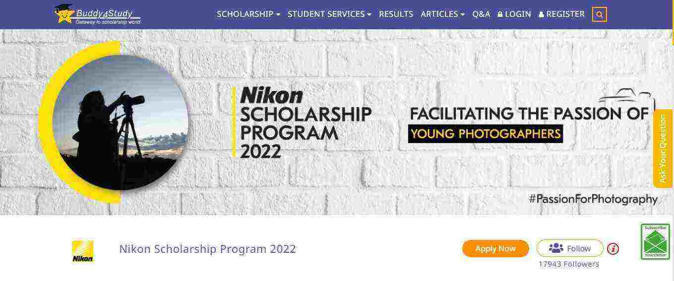 Nikon Scholarship Program 2023
