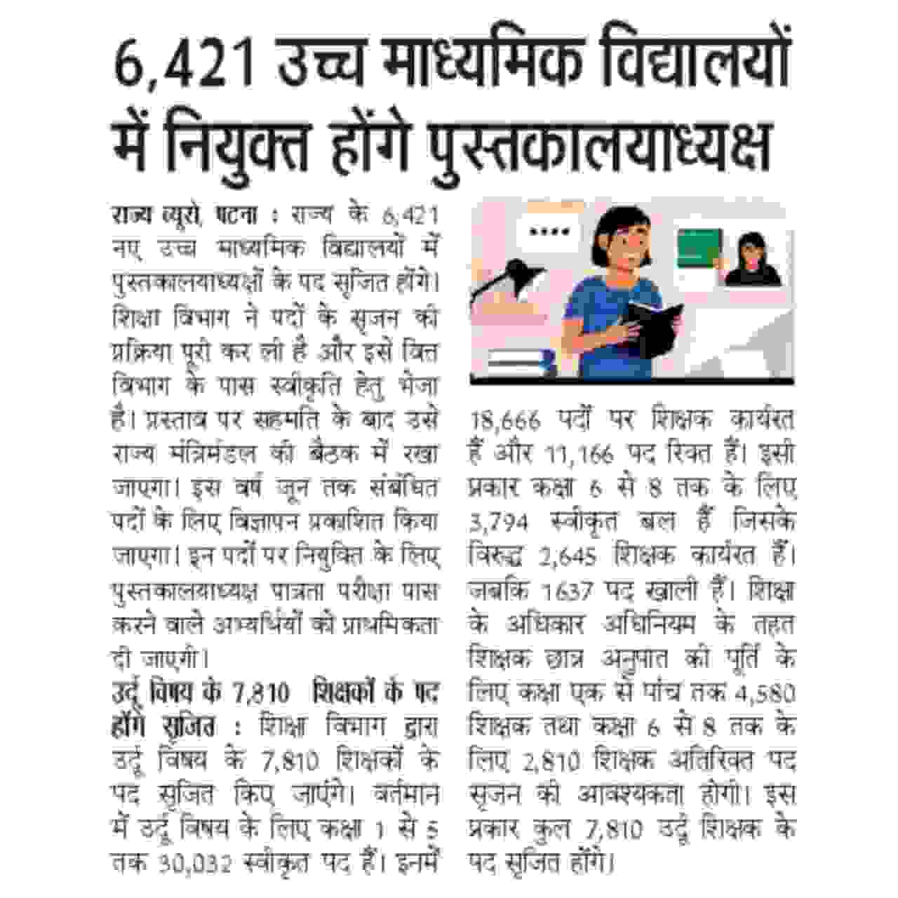 Bihar High School Librarian Vacancy 2023