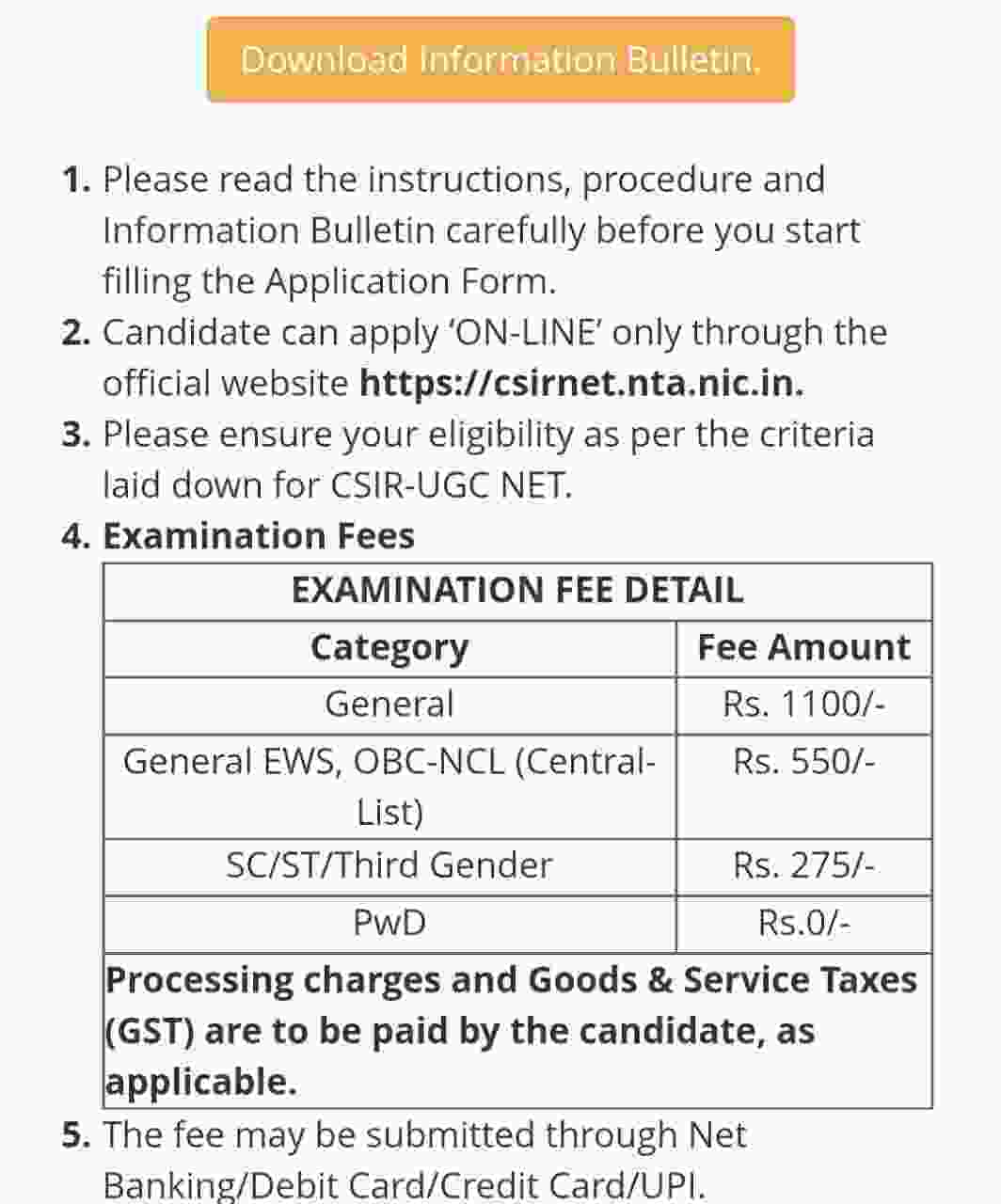 CSIR NET Application Form 2023