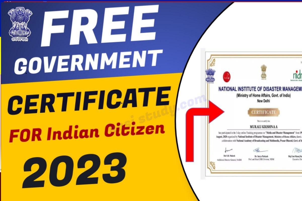 FREE Government Certificate 2023