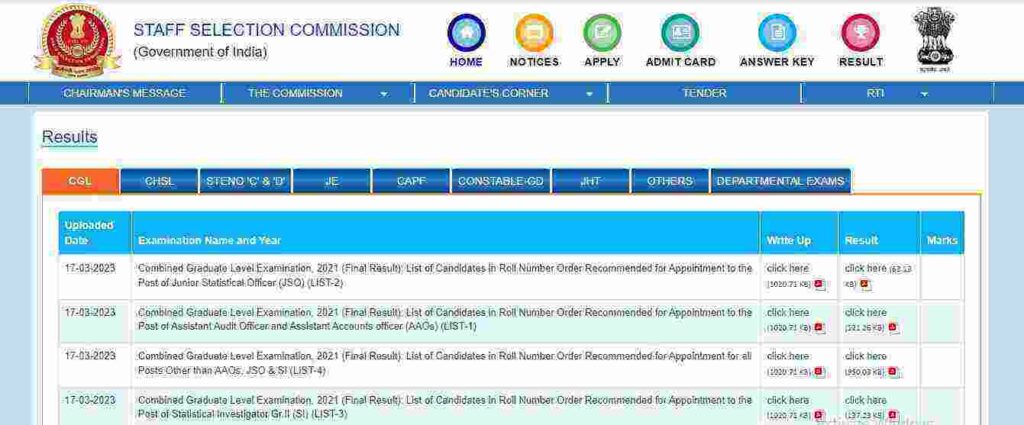 SSC GD Constable Result 2023 Notification