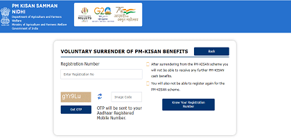 PM Kisan Benefit Surrender Online 2023