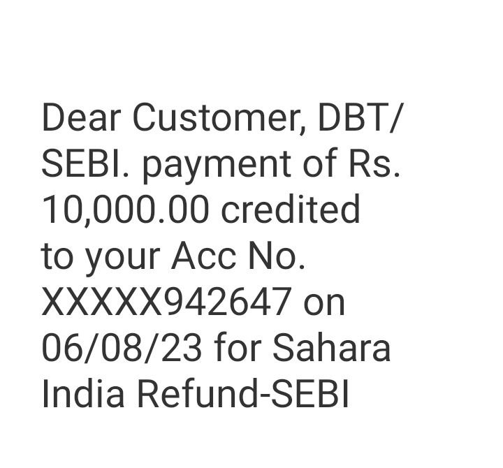 Sahara India refund Status 2023 Check