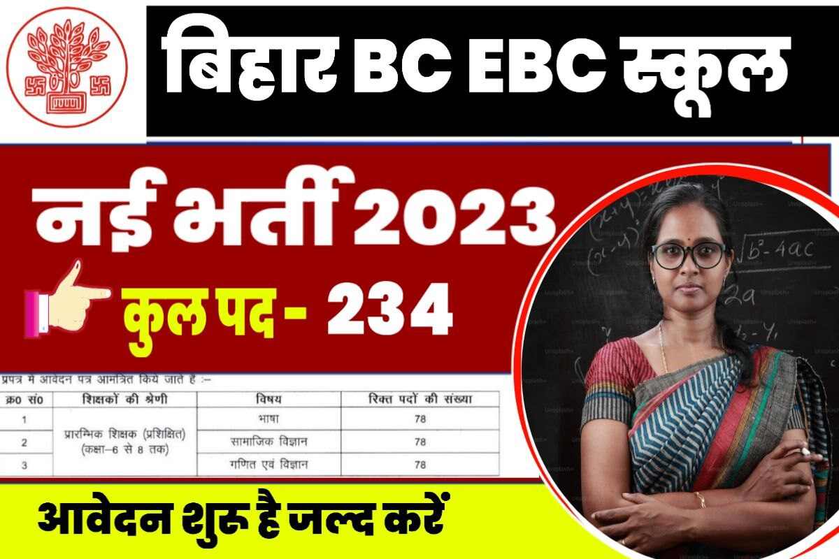 Bihar BC EBC Department Recruitment 2023