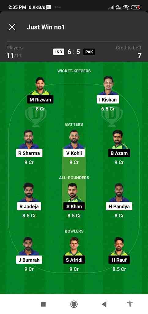 Ind Vs Pak Dream11 Asia Cup Best Team Prediction