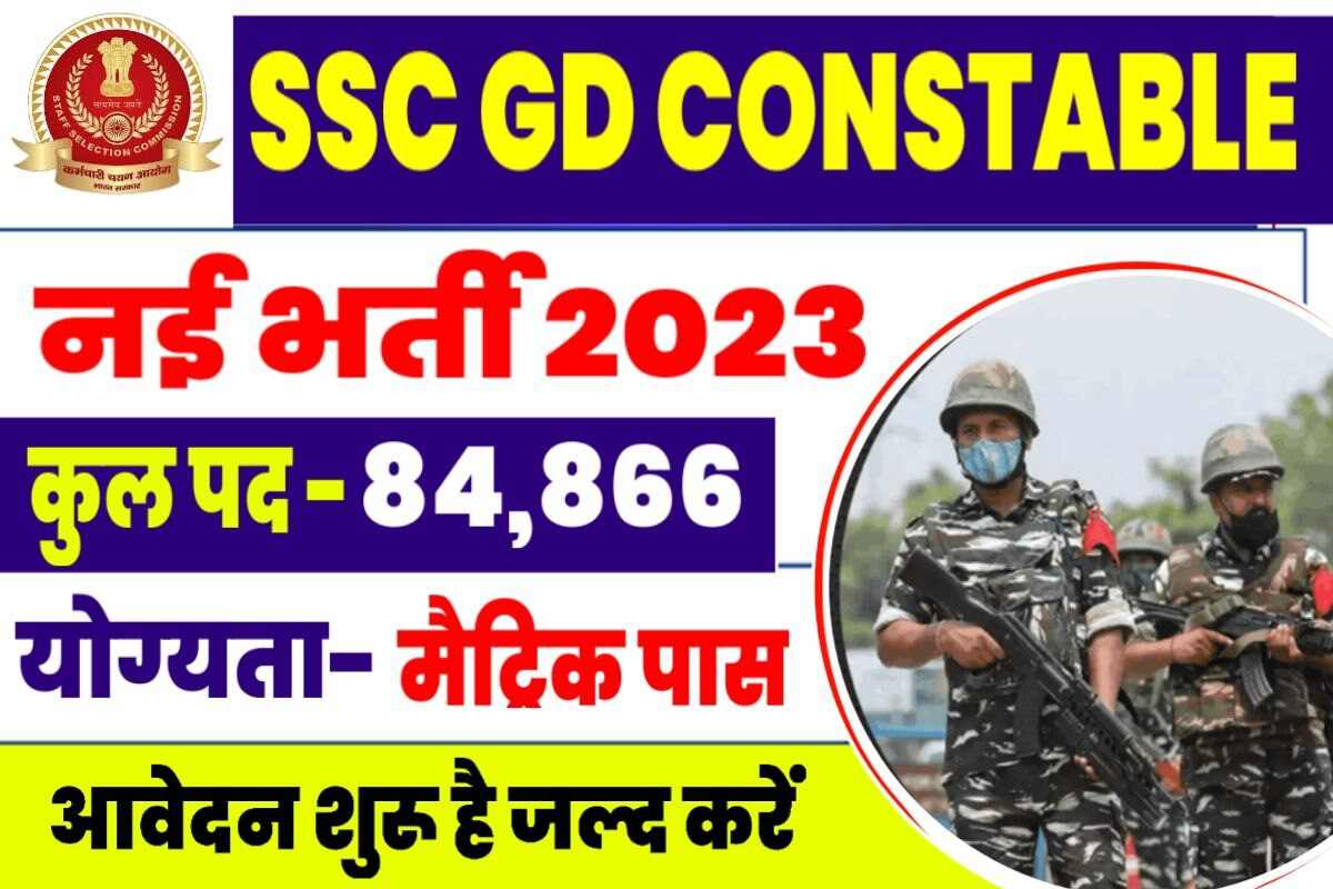 SSC GD Constable Recruitment 2023 Notification