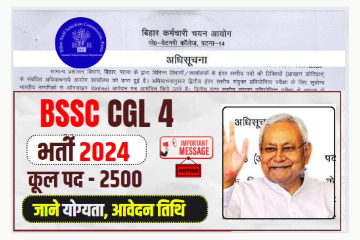 BSSC CGL 4 Vacancy Roster 2024